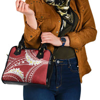 Polynesian Vintage Floral Shoulder Handbag Scarlet Motifs LT7 - Polynesian Pride