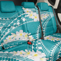 Polynesian Vintage Floral Back Car Seat Cover Teal Motifs - Polynesian Pride