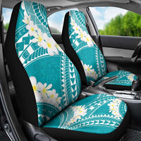 Polynesian Vintage Floral Car Seat Cover Teal Motifs - Polynesian Pride