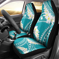 Polynesian Vintage Floral Car Seat Cover Teal Motifs - Polynesian Pride