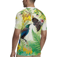 New Zealand Maori Mahuru Rugby Jersey Tui With Pikawakawa Spring Colors LT7 - Polynesian Pride