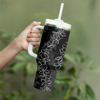 Hawaii Plumeria Lei Tumbler With Handle Aloha Festive Vibe