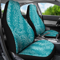 Hawaii Plumeria Lei Car Seat Cover Aloha Festive Vibe - Teal