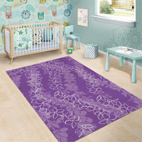 Hawaii Plumeria Lei Area Rug Aloha Festive Vibe - Violet