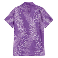 Hawaii Plumeria Lei Family Matching Tank Maxi Dress and Hawaiian Shirt Aloha Festive Vibe - Violet