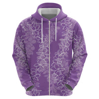Hawaii Plumeria Lei Hoodie Aloha Festive Vibe - Violet