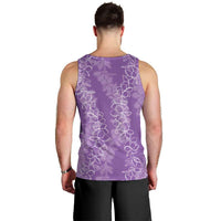 Hawaii Plumeria Lei Men Tank Top Aloha Festive Vibe - Violet