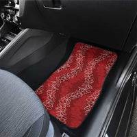 Hawaii Plumeria Lei Car Mats Aloha Festive Vibe - Crimson