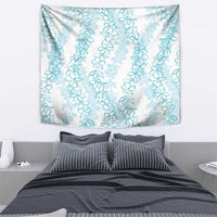 Hawaii Plumeria Lei Tapestry Aloha Festive Vibe - Turquoise