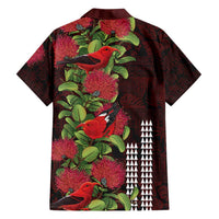 Hawaii Mele Kalikimaka Kakau Family Matching Summer Maxi Dress and Hawaiian Shirt I'iwi Bird on Ohia Lehua