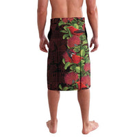 Hawaii Mele Kalikimaka Kakau Lavalava I'iwi Bird on Ohia Lehua