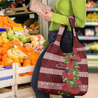 Hawaii Christmas Mele Kalikimaka Grocery Bag I'iwi Bird on Ohia Lehua LT7 - Polynesian Pride