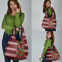 Hawaii Christmas Mele Kalikimaka Grocery Bag I'iwi Bird on Ohia Lehua LT7 - Polynesian Pride