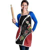 New Zealand Christmas Apron Flora Map with Birds - Polynesian Pride