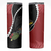 New Zealand Christmas Skinny Tumbler Flora Map with Birds - Polynesian Pride