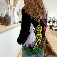 New Caledonia Kanaky Personalized Women Casual Shirt Fleche Faitiere Mix Kagu LT7 - Polynesian Pride