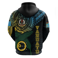 Custom Vanuatu Hoodie Turtle Chest Tattoo Flag Color Sanma LT7 - Polynesian Pride