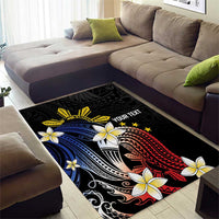 Personalized Philippines Tribal Area Rug Tropical Waves - Plumeria