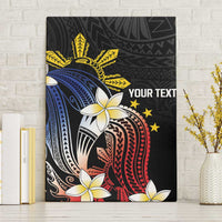 Personalized Philippines Tribal Canvas Wall Art Tropical Waves - Plumeria