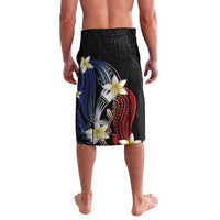 Personalized Philippines Tribal Lavalava Tropical Waves - Plumeria