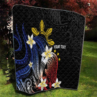 Personalized Philippines Tribal Quilt Tropical Waves - Plumeria LT7 - Polynesian Pride