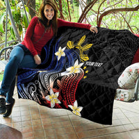 Personalized Philippines Tribal Quilt Tropical Waves - Plumeria LT7 - Polynesian Pride