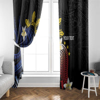 Personalized Philippines Tribal Window Curtain Tropical Waves - Plumeria