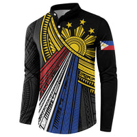 Philippines Sun Button Sweatshirt Pasifika Tribal Style LT7 - Polynesian Pride