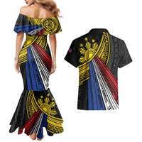 Philippines Sun Couples Matching Mermaid Dress and Hawaiian Shirt Pasifika Tribal Style LT7 - Polynesian Pride