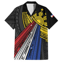Philippines Sun Family Matching Long Sleeve Bodycon Dress and Hawaiian Shirt Pasifika Tribal Style