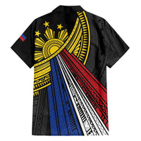 Philippines Sun Family Matching Long Sleeve Bodycon Dress and Hawaiian Shirt Pasifika Tribal Style