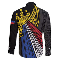 Philippines Sun Family Matching Long Sleeve Bodycon Dress and Hawaiian Shirt Pasifika Tribal Style