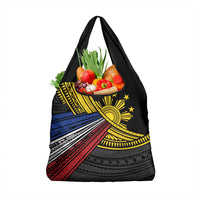 Philippines Sun Grocery Bag Pasifika Tribal Style LT7 1-pack One Size Black - Polynesian Pride