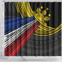 Philippines Sun Shower Curtain Pasifika Tribal Style