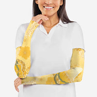 Hawaii Oahu Island Flowers Lei Arm Sleeves Yellow Ilima Mix Plumeria