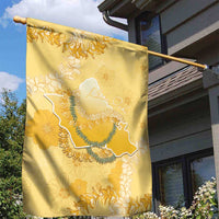 Hawaii Oahu Island Flowers Lei Garden Flag Yellow Ilima Mix Plumeria LT7 - Polynesian Pride