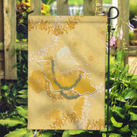 Hawaii Oahu Island Flowers Lei Garden Flag Yellow Ilima Mix Plumeria LT7 Garden Flag Yellow - Polynesian Pride