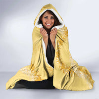 Hawaii Oahu Island Flowers Lei Hooded Blanket Yellow Ilima Mix Plumeria LT7 - Polynesian Pride