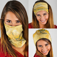 Hawaii Oahu Island Flowers Lei Neck Gaiter Yellow Ilima Mix Plumeria