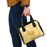 Hawaii Oahu Island Flowers Lei Shoulder Handbag Yellow Ilima Mix Plumeria
