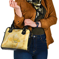 Hawaii Oahu Island Flowers Lei Shoulder Handbag Yellow Ilima Mix Plumeria