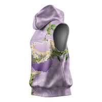 Hawaii Kauai Island Flowers Lei Sleeveless Hoodie Mokihana Lei LT7 - Polynesian Pride