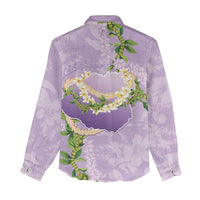 Hawaii Kauai Island Flowers Lei Women Casual Shirt Mokihana Lei LT7 - Polynesian Pride