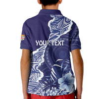 Fiji Queen Victoria School Personalised Kid Polo Shirt Masi Tapa Torn Style