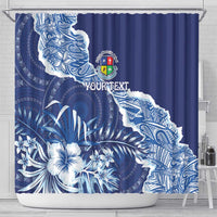 Fiji Lelean Memorial School Personalised Shower Curtain Korodredre Davuilevu Masi Mix Style