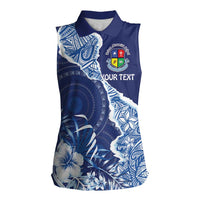 Fiji Lelean Memorial School Personalised Women Sleeveless Polo Shirt Korodredre Davuilevu Masi Mix Style