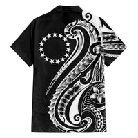 Kia Orana Cook Islands Family Matching Off The Shoulder Long Sleeve Dress and Hawaiian Shirt Kerekere Plumeria Tropical Waves - Polynesian Pride