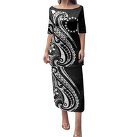 Kia Orana Cook Islands Family Matching Puletasi and Hawaiian Shirt Kerekere Plumeria Tropical Waves - Polynesian Pride