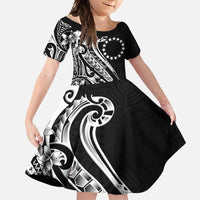 Kia Orana Cook Islands Family Matching Summer Maxi Dress and Hawaiian Shirt Kerekere Plumeria Tropical Waves - Polynesian Pride