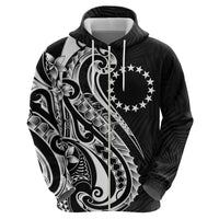 Kia Orana Cook Islands Hoodie Kerekere Plumeria Tropical Waves - Polynesian Pride